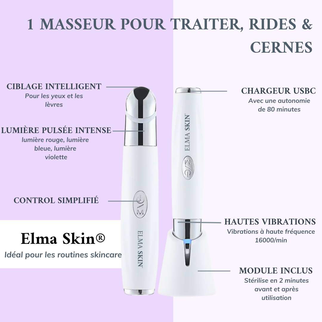 Elma Skin® : Masseur anti ride & cerne (1 = 1 gratuit 🎁)